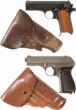 Two World War II Nazi Occupation Semi-Automatic Pistols