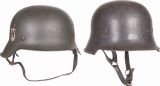 Two German Style Stahlhelms