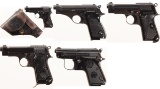 Five Beretta Semi-Automatic Pistols
