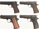 Four Spanish Semi-Automatic Pistols