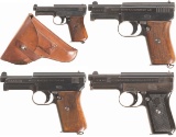 Four Mauser Semi-Automatic Pistols
