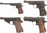 Four Spanish .22 Caliber Semi-Automatic Pistols