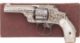 New York Engraved S&W 38 Safety Hammerless Revolver with Box
