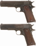 Two U.S. Military Colt 1911 Semi-Automatic Pistols