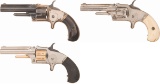 Three Antique Marlin Spur Trigger Revolvers