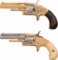 Two Engraved Marlin Spur Trigger Revolvers