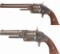 Two Antique Smith & Wesson Spur Trigger Revolvers