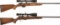 Two Bolt Action Rifles with Scopes