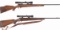 Two Scoped Bolt Action Rifles