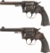 Two Colt New Service Model Double Action Revolvers