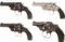 Four Smith & Wesson Revolvers