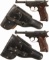 Two Nazi P.38 Semi-Automatic Pistols with Holsters