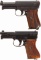 Two Mauser Semi-Automatic Pistols