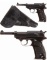 Two World War II Era Walther P.38 Semi-Automatic Pistols