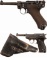 Two Nazi German Military Semi-Automatic Pistols