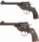 Two Webley Double Action Target Revolvers