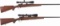 Two Winchester Model 70 Bolt Action Rifles with Scopes