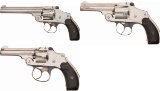 Three Smith & Wesson Double Action Revolvers