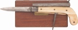 Inscribed Percussion Knife Pistol with Case