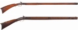 Two Antique American Percussion Long Guns