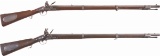 Two U.S. Contract Model 1817 Flintlock Common Rifles