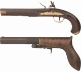 Two American Muzzle Loading Pistols