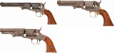 Three Manhattan Fire Arms Manufacturing Co. Percussion Revolvers