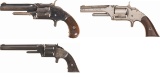 Three Smith & Wesson Spur Trigger Revolvers