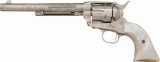 Engraved Colt Frontier Six Shooter Single Action Army Revolver