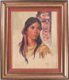 Four Framed L. Tayson Signed Native American Portraits