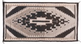 Two Medium Toadlena/Two Grey Hills Navajo Style Woven Rugs