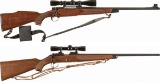 Two Winchester Bolt Action Rifles with Scopes