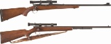 Two Scoped Winchester Bolt Action Rifles