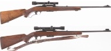 Two Winchester Model 88 Lever Action Rifles with Scopes