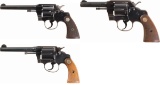 Three Colt Double Action Revolvers