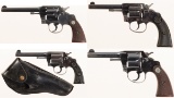 Four Colt Double Action Revolvers
