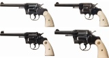 Four Colt Double Action Revolvers