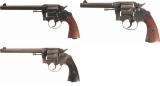 Three Colt Double Action Revolvers