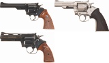 Three Colt Double Action Revolvers