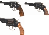 Three Smith & Wesson Double Action Revolvers