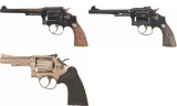 Three Smith & Wesson Double Action Revolvers