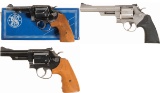 Three Smith & Wesson Double Action Revolvers