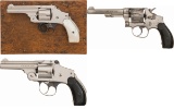 Three Smith & Wesson Double Action Revolvers