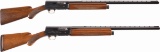 Two Belgian Browning A5 Light Twelve Semi-Automatic Shotguns