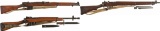 Three Short Magazine Lee-Enfield Bolt Action Long Guns