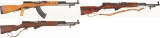 Three SKS Semi-Automatic Carbines with Bayonets