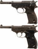 Two World War II Nazi P.38 Semi-Automatic Pistols