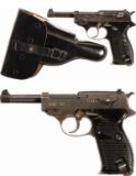 Two World War II Nazi P.38 Semi-Automatic Pistols