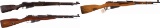 Three Mosin-Nagant Bolt Action Longarms