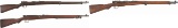 Three Japanese Military Bolt Action Rifles